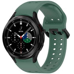 ディプロポアボタンクイックリリースシリコンウォッチバンド、Samsung Galaxy Watch 4 40 / 44mm用、Samsung Galaxy Watch 4 Classic 42 / 46mm用