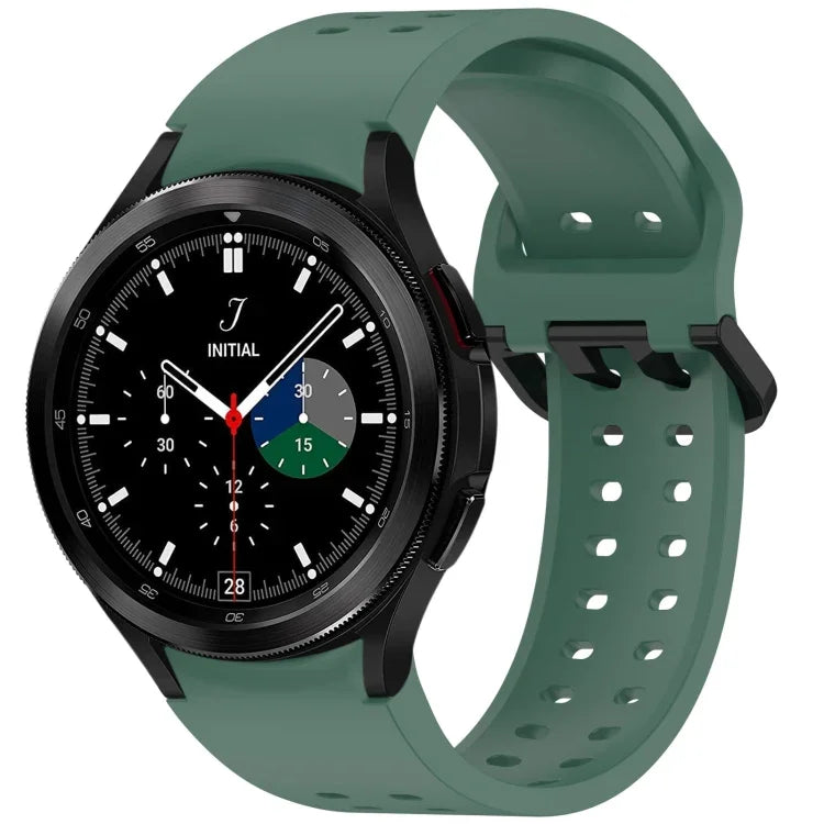 ディプロポアボタンクイックリリースシリコンウォッチバンド、Samsung Galaxy Watch 4 40 / 44mm用、Samsung Galaxy Watch 4 Classic 42 / 46mm用
