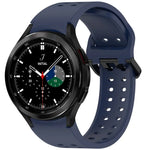 ディプロポアボタンクイックリリースシリコンウォッチバンド、Samsung Galaxy Watch 4 40 / 44mm用、Samsung Galaxy Watch 4 Classic 42 / 46mm用