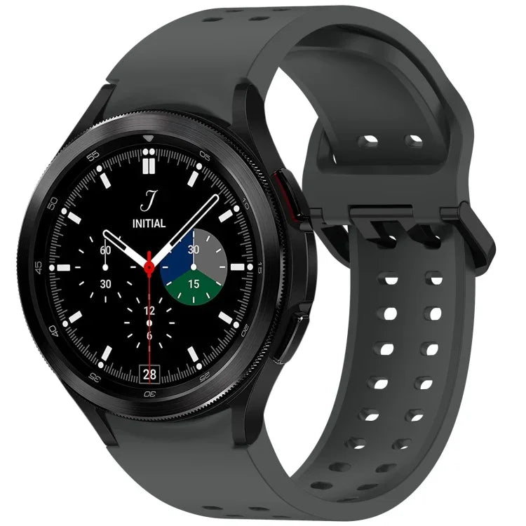 ディプロポアボタンクイックリリースシリコンウォッチバンド、Samsung Galaxy Watch 4 40 / 44mm用、Samsung Galaxy Watch 4 Classic 42 / 46mm用