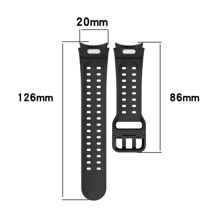 ディプロポアボタンクイックリリースシリコンウォッチバンド、Samsung Galaxy Watch 4 40 / 44mm用、Samsung Galaxy Watch 4 Classic 42 / 46mm用