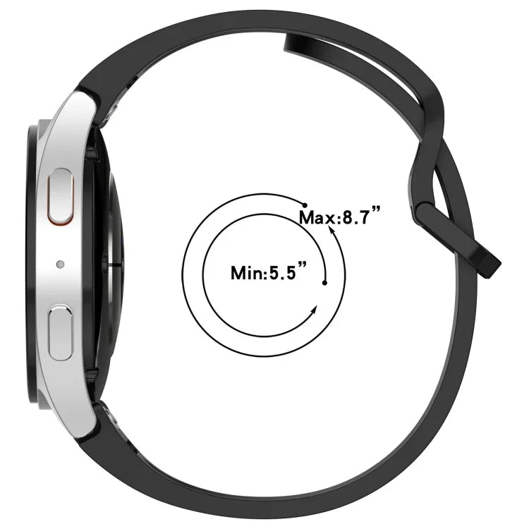 ディプロポアボタンクイックリリースシリコンウォッチバンド、Samsung Galaxy Watch 4 40 / 44mm用、Samsung Galaxy Watch 4 Classic 42 / 46mm用