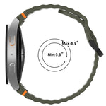 Wavy Grain Stitched Black Buckle Silicone Watch Band, For Samsung Galaxy Watch FE 40mm, For Samsung Galaxy Watch 7 40 / 44mm, For Samsung Galaxy Watch 6 Classic 43 / 47mm, For Samsung Galaxy Watch 6 40 / 44mm