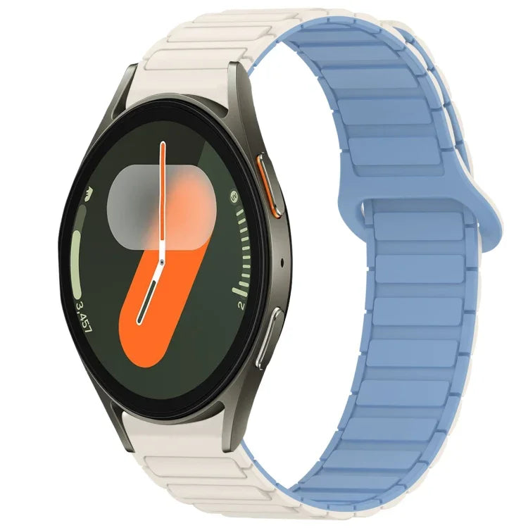 デュアルカラーマグネティックバックルシリコンウォッチバンド、Samsung Galaxy Watch 7 40 / 44mm用