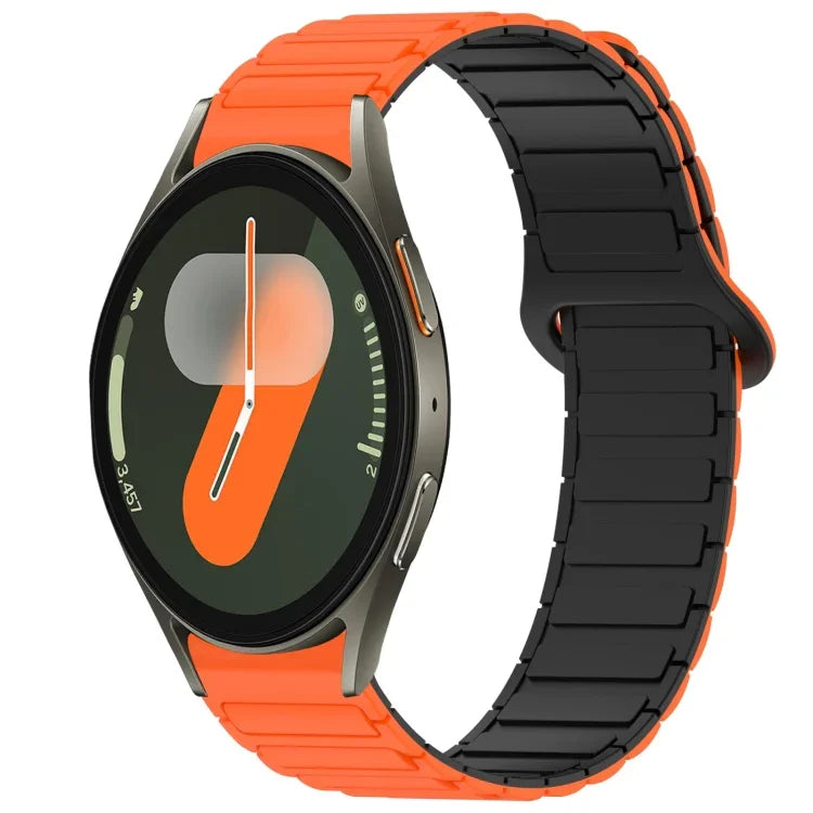 デュアルカラーマグネティックバックルシリコンウォッチバンド、Samsung Galaxy Watch 7 40 / 44mm用