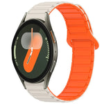 デュアルカラーマグネティックバックルシリコンウォッチバンド、Samsung Galaxy Watch 7 40 / 44mm用
