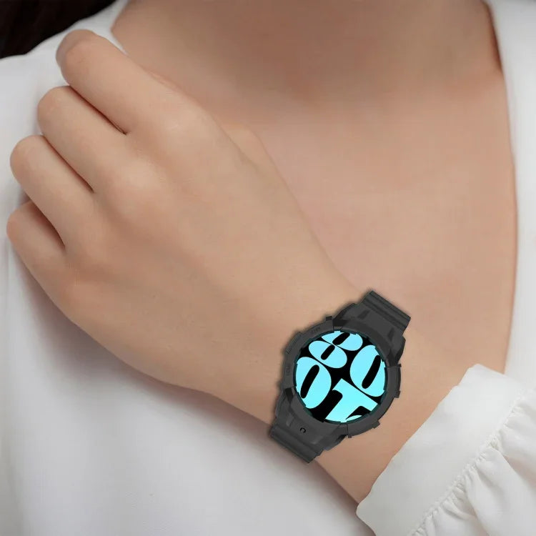 アーマーシリコン時計バンドと時計ケースセット、Samsung Galaxy Watch 7 44mm用、Samsung Galaxy Watch 7 40mm用