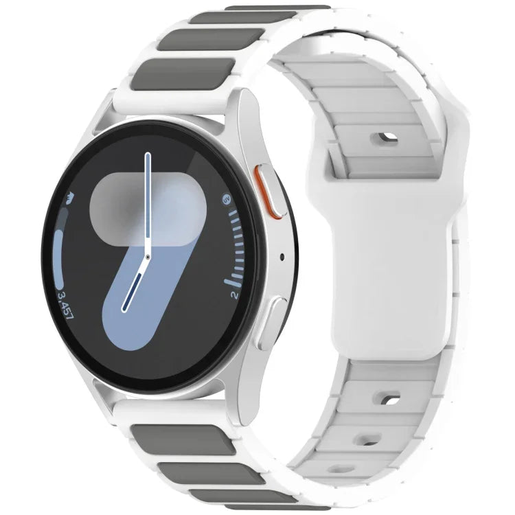 二色I字型シリコン時計バンド、Samsung Galaxy Watch 20mm用、Samsung Galaxy Watch 22mm用