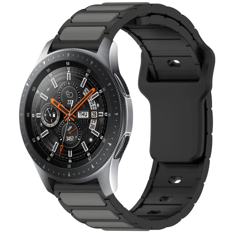 Two Color I-Shaped Silicone Watch Band, For Samsung Galaxy Watch 20mm, For Samsung Galaxy Watch 22mm