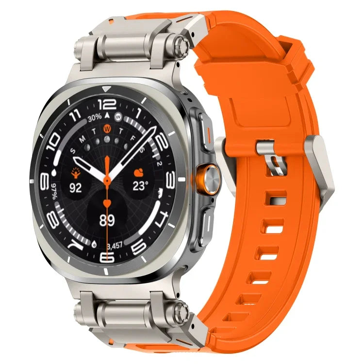 チタンコネクタークイックリリースシリコン時計バンド、Samsung Galaxy Watch Ultra 47mm / Ultra 2025用