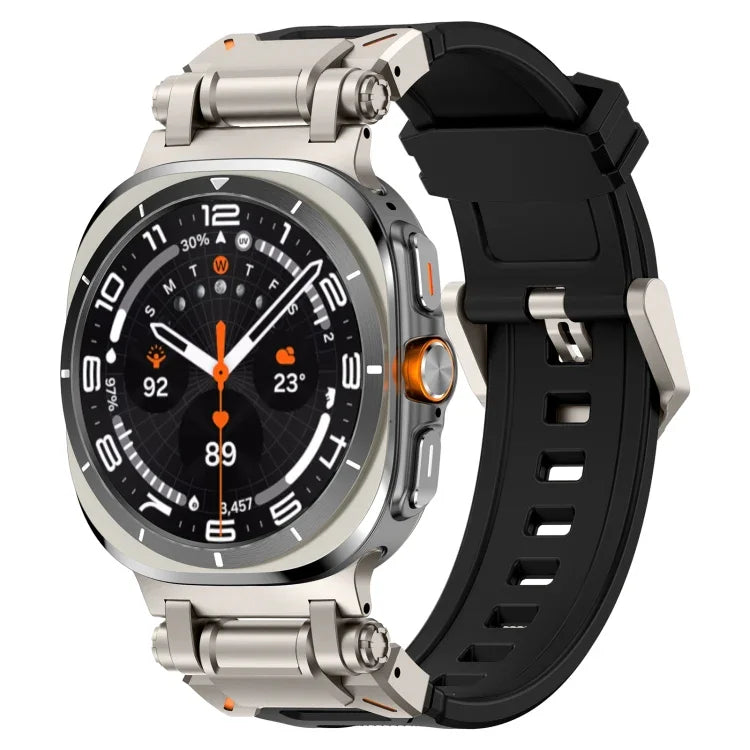 チタンコネクタークイックリリースシリコン時計バンド、Samsung Galaxy Watch Ultra 47mm / Ultra 2025用