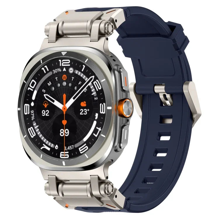 チタンコネクタークイックリリースシリコン時計バンド、Samsung Galaxy Watch Ultra 47mm / Ultra 2025用