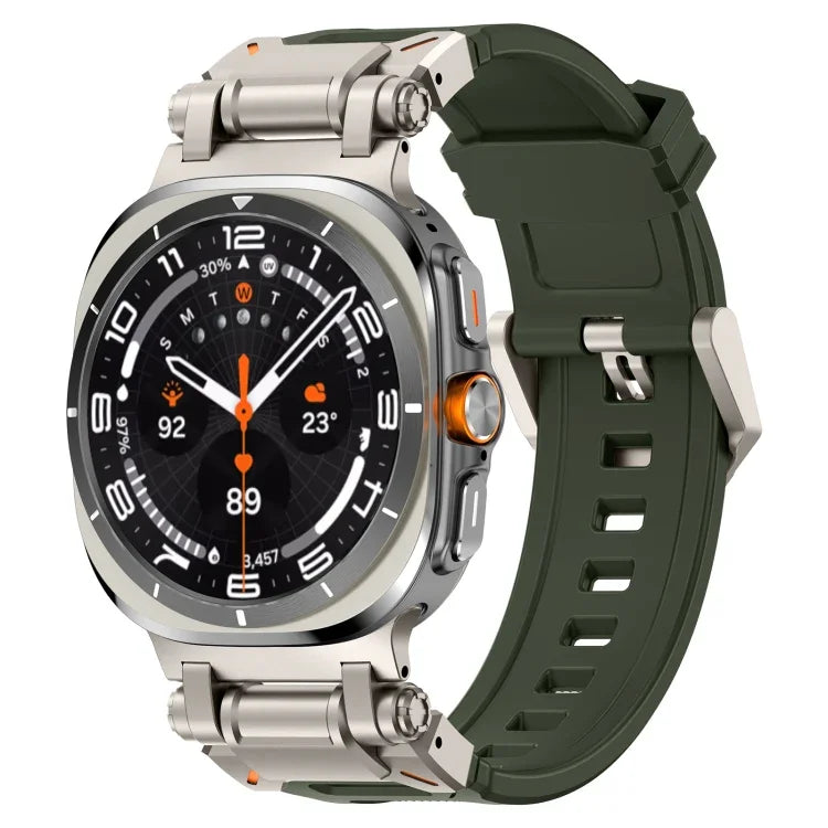 チタンコネクタークイックリリースシリコン時計バンド、Samsung Galaxy Watch Ultra 47mm / Ultra 2025用