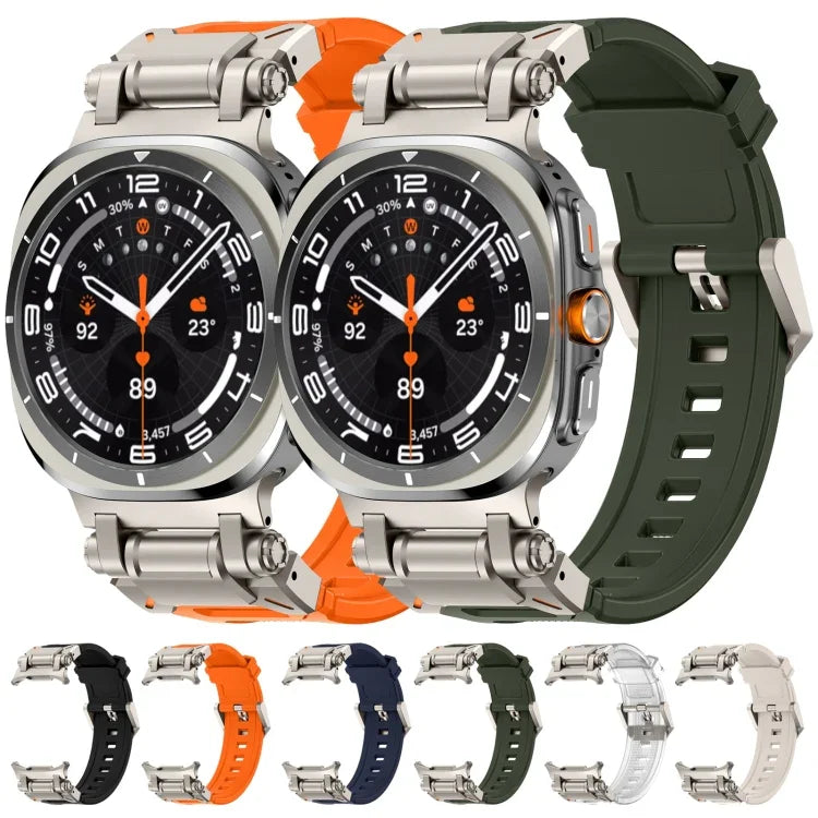 チタンコネクタークイックリリースシリコン時計バンド、Samsung Galaxy Watch Ultra 47mm / Ultra 2025用