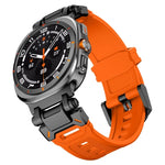 黒コネクタークイックリリースシリコン時計バンド、Samsung Galaxy Watch Ultra 47mm / Ultra 2025用