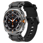 黒コネクタークイックリリースシリコン時計バンド、Samsung Galaxy Watch Ultra 47mm / Ultra 2025用