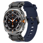 黒コネクタークイックリリースシリコン時計バンド、Samsung Galaxy Watch Ultra 47mm / Ultra 2025用