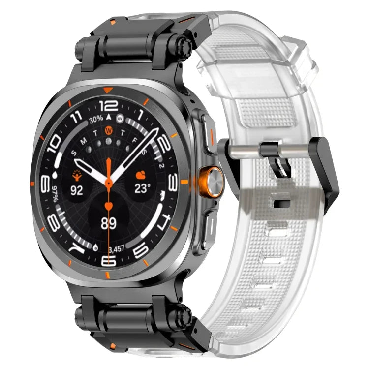 黒コネクタークイックリリースシリコン時計バンド、Samsung Galaxy Watch Ultra 47mm / Ultra 2025用