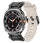 黒コネクタークイックリリースシリコン時計バンド、Samsung Galaxy Watch Ultra 47mm / Ultra 2025用