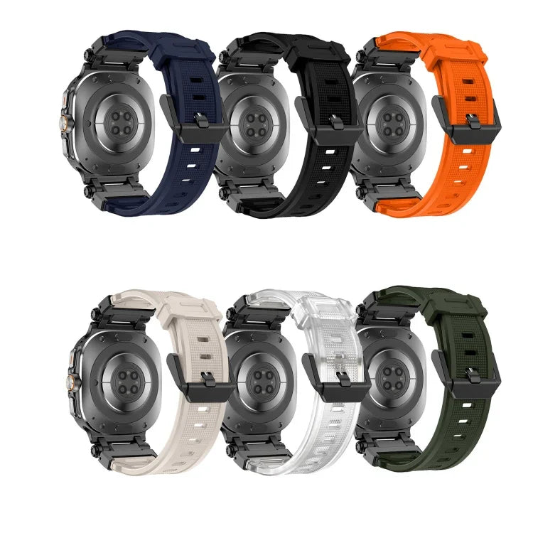 黒コネクタークイックリリースシリコン時計バンド、Samsung Galaxy Watch Ultra 47mm / Ultra 2025用