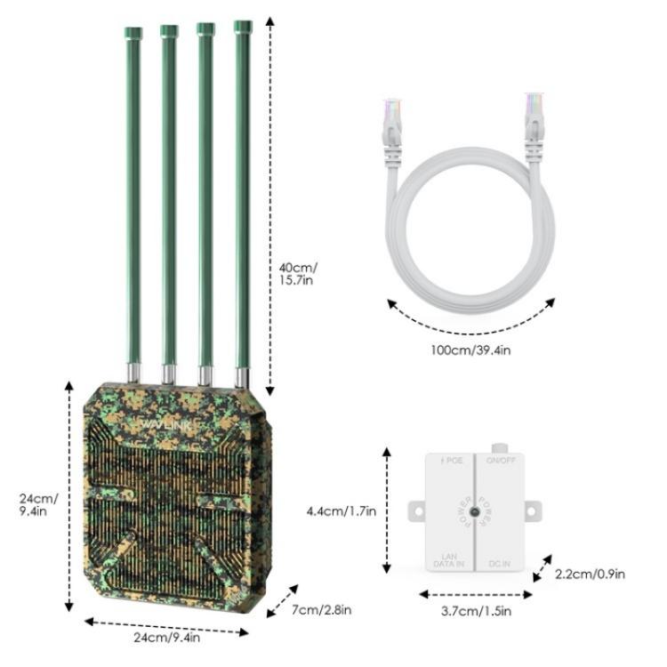 WAVLINK WN573HX1 WiFi 6 AX1800 デュアルバンド ワイヤレスルーター 屋外WiFiアクセスポイント、USプラグ、EUプラグ、UKプラグ、AUプラグ