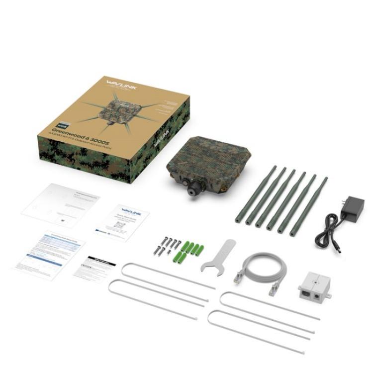 WAVLINK WN588HX3 AX3000 屋外WiFiエクステンダー 6アンテナ デュアルバンドWiFiリピーター、USプラグ、EUプラグ、UKプラグ、AUプラグ
