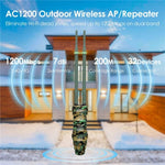 WAVLINK WN570HA2 IP67防水屋外用WiFiエクステンダー AC1200 デュアルバンド無線ルーター、米国プラグ、EUプラグ、英国プラグ、AUプラグ