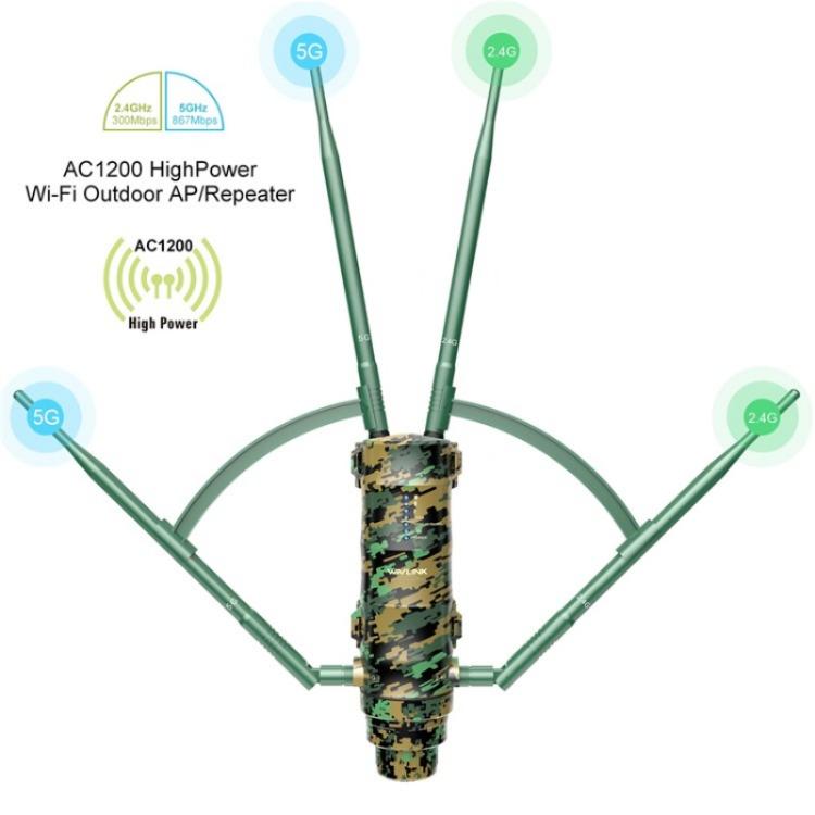WAVLINK WN572HP3 PoE対応高利得アンテナ付き AC1200 デュアルバンドWiFiエクステンダー、米国プラグ、EUプラグ、英国プラグ、AUプラグ