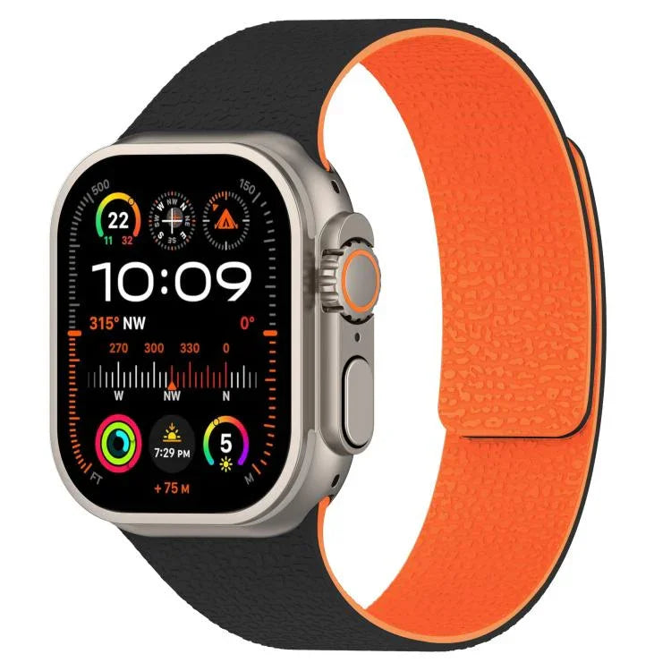リッチテクスチャ磁気シリコンウォッチバンド、Apple Watch 46mm / 49mm / 45mm / 44mm用、Apple Watch 42mm / 41mm / 40mm / 38mm用