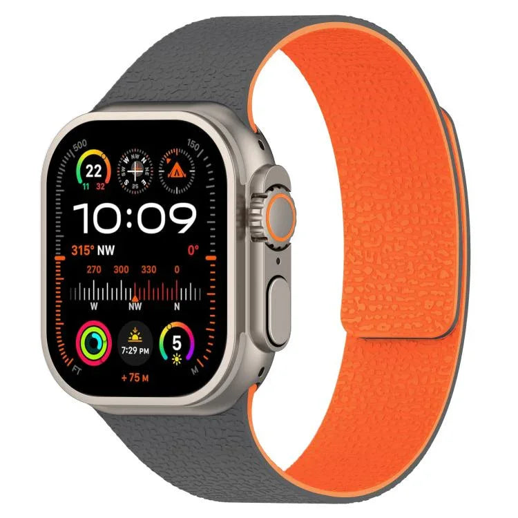 リッチテクスチャ磁気シリコンウォッチバンド、Apple Watch 46mm / 49mm / 45mm / 44mm用、Apple Watch 42mm / 41mm / 40mm / 38mm用