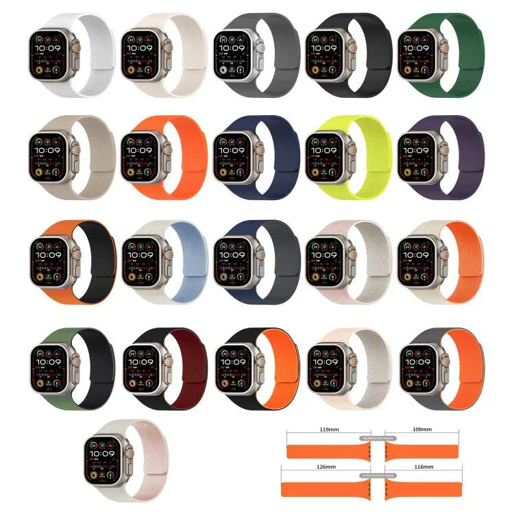 リッチテクスチャ磁気シリコンウォッチバンド、Apple Watch 46mm / 49mm / 45mm / 44mm用、Apple Watch 42mm / 41mm / 40mm / 38mm用