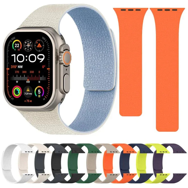 リッチテクスチャ磁気シリコンウォッチバンド、Apple Watch 46mm / 49mm / 45mm / 44mm用、Apple Watch 42mm / 41mm / 40mm / 38mm用
