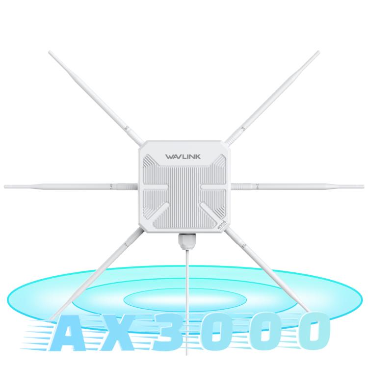 WAVLINK WN588HX3 AX3000 屋外WiFiエクステンダー 6アンテナ搭載 デュアルバンドWiFiリピーター、米国プラグ、英国プラグ、EUプラグ、豪州プラグ