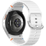 波状模様ステッチ入りシルバーバックルシリコン時計バンド、Samsung Galaxy Watch 7 40 / 44mm用
