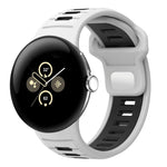 ツーカラーリバースバックルシリコンウォッチバンド、Google Pixel Watch 4 / Watch 3 45mm用