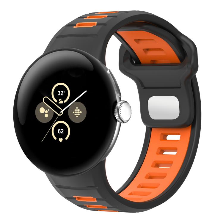 ツーカラーリバースバックルシリコンウォッチバンド、Google Pixel Watch 4 / Watch 3 45mm用