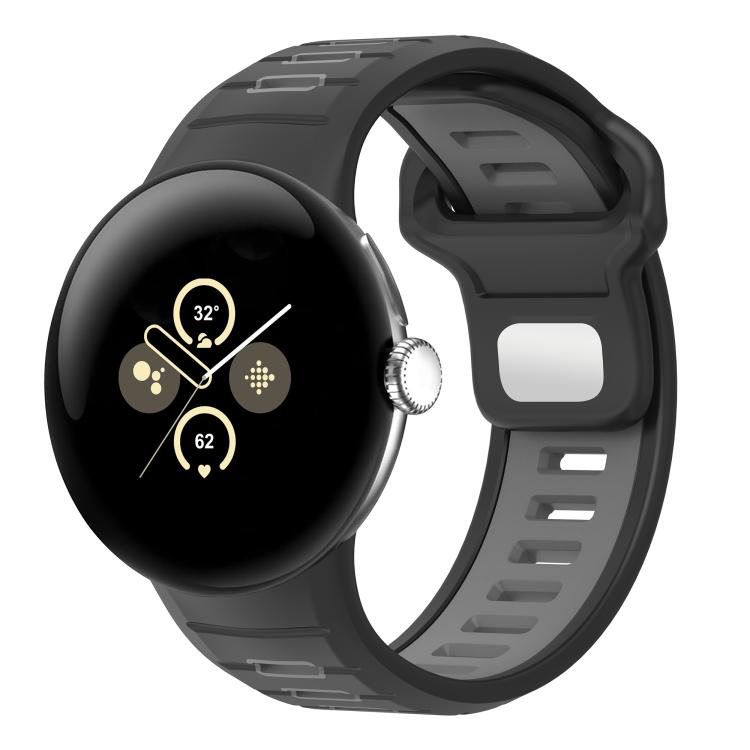 ツーカラーリバースバックルシリコンウォッチバンド、Google Pixel Watch 4 / Watch 3 45mm用