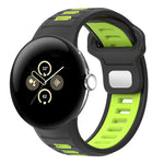 ツーカラーリバースバックルシリコンウォッチバンド、Google Pixel Watch 4 / Watch 3 45mm用