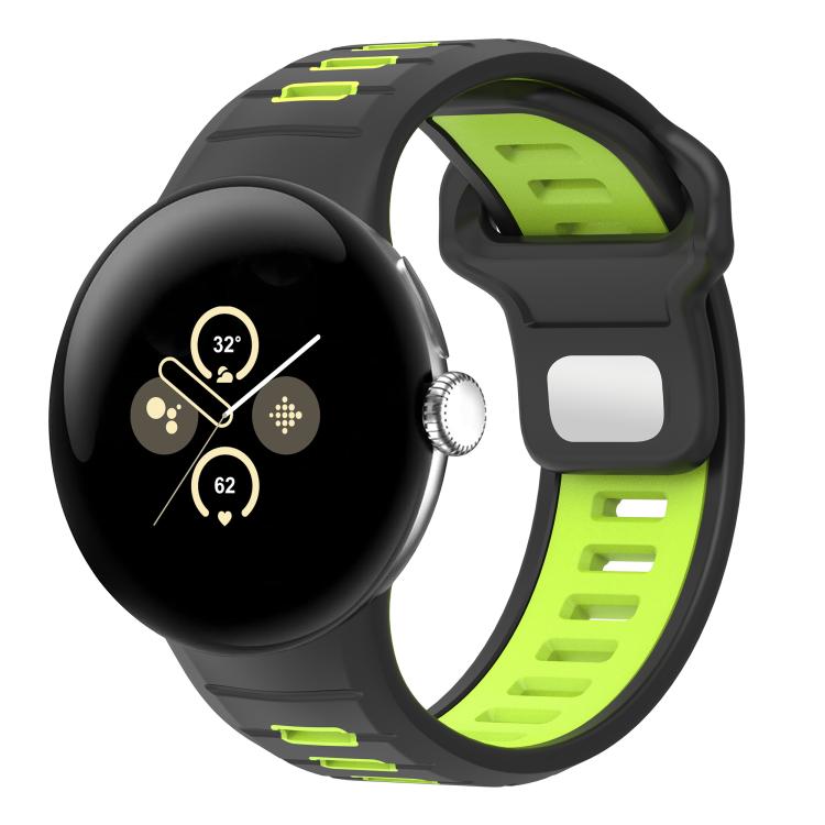 ツーカラーリバースバックルシリコンウォッチバンド、Google Pixel Watch 4 / Watch 3 45mm用