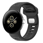 ツーカラーリバースバックルシリコンウォッチバンド、Google Pixel Watch 4 / Watch 3 45mm用