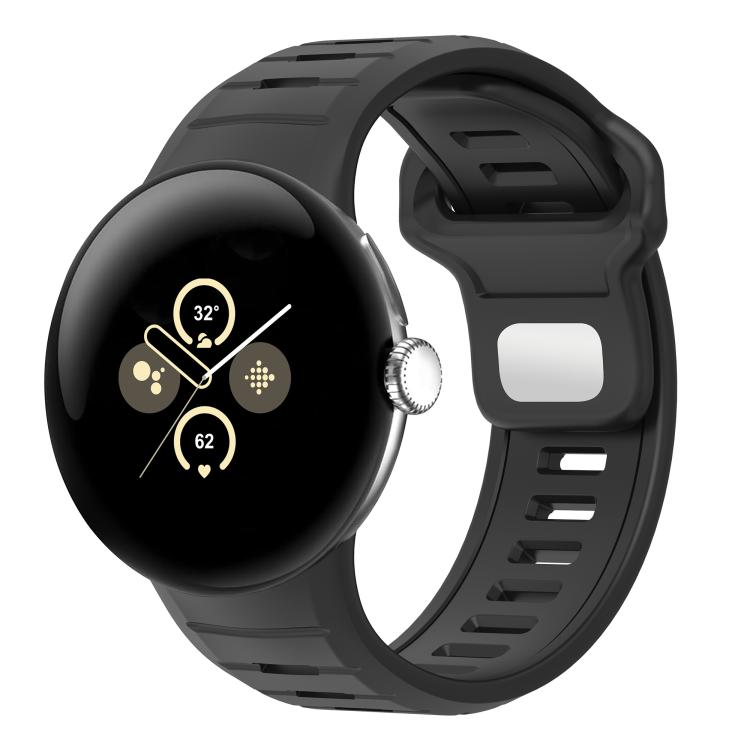 ツーカラーリバースバックルシリコンウォッチバンド、Google Pixel Watch 4 / Watch 3 45mm用