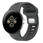 ツーカラーリバースバックルシリコンウォッチバンド、Google Pixel Watch 4 / Watch 3 45mm用