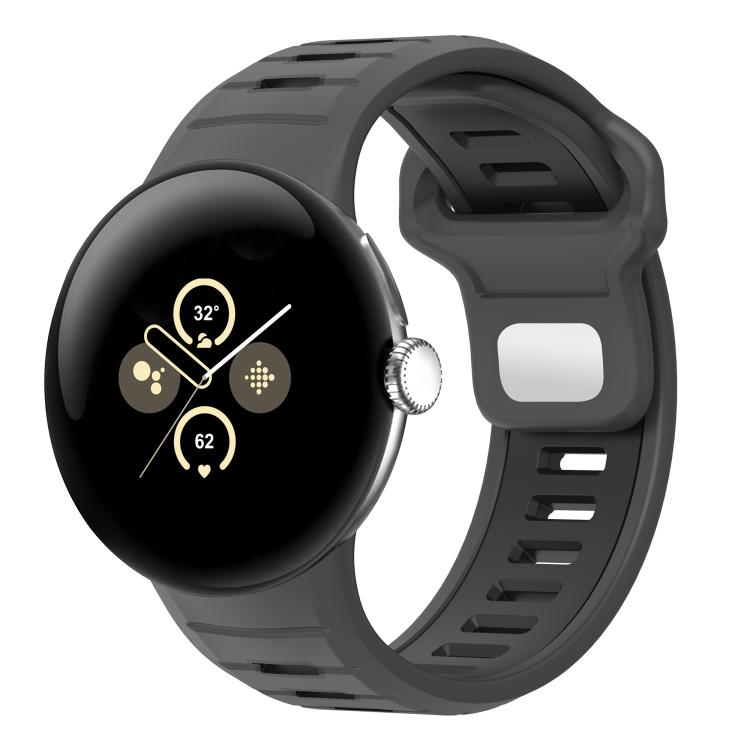 ツーカラーリバースバックルシリコンウォッチバンド、Google Pixel Watch 4 / Watch 3 45mm用