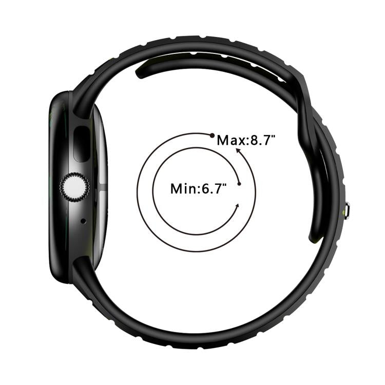 ツーカラーリバースバックルシリコンウォッチバンド、Google Pixel Watch 4 / Watch 3 45mm用
