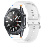 波状模様ステッチ入り22mmシリコン時計バンド、Samsung Galaxy Watch 3 45mm用