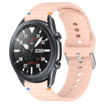波状模様ステッチ入り22mmシリコン時計バンド、Samsung Galaxy Watch 3 45mm用