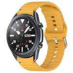 波状模様ステッチ入り22mmシリコン時計バンド、Samsung Galaxy Watch 3 45mm用