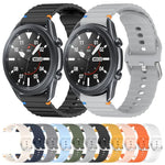 波状模様ステッチ入り22mmシリコン時計バンド、Samsung Galaxy Watch 3 45mm用