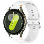 波状模様ステッチ入り20mmシリコン時計バンド、Samsung Galaxy Watch 7 40 / 44mm用