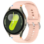 波状模様ステッチ入り20mmシリコン時計バンド、Samsung Galaxy Watch 7 40 / 44mm用